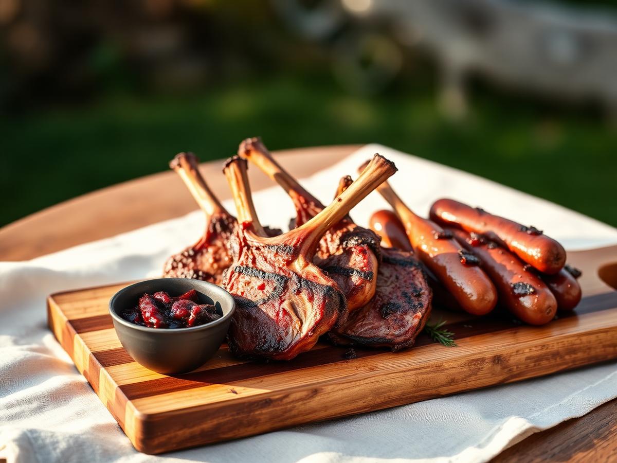 Braai platter served with beetroot chutney